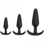 Kit plug dilatatore mini maxi in silicone Anal Trainer Set Black
