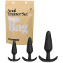 Kit plug dilatatore mini maxi in silicone Anal Trainer Set Black