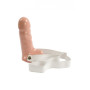 Fallo vaginale anale indossabile Strappy Penis Hard-On 6" / 15 cm White