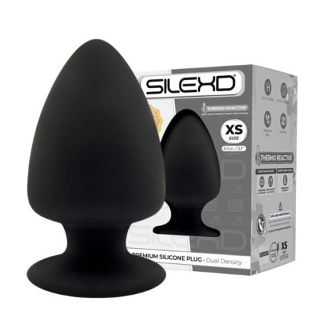 Plug anale in silicone con ventosa Model 1 XS 8 cm Black