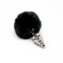 Plug anale in metallo piccolo con coda Metal Anal Fluffy Twist Plug M