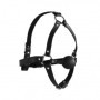 Imbracatura viso con morso sadomaso Head Harness with Solid Ball Gag Black