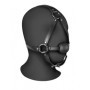 Imbracatura viso con morso sadomaso Head Harness with Solid Ball Gag Black