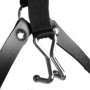 Imbracatura viso sadomaso con morso Head Harness with Spider Gag and Nose Hooks Black