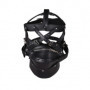 Imbracatura viso con morso bondage Head Harness with Zip-up Mouth and Lock Black