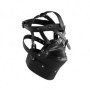 Imbracatura viso con morso bondage Head Harness with Zip-up Mouth and Lock Black