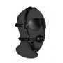 Imbracatura viso bdsm con maschera occhi e morso Blindfolded Head Harness with Solid Ball Gag Black