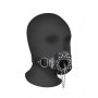 Morso con tappo sadomaso Open Mouth Gag with Plug Stopper Black