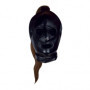 Maschera con coda bondage Mask with Brown Ponytail Black