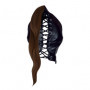 Maschera con coda bondage Mask with Brown Ponytail Black