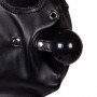 Maschera integrale bondage Blindfolded Mask with Breathable Ball Gag Black