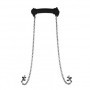 Morso con pinzette per capezzoli Nipple Clamps Black gag