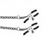 Morso con pinzette per capezzoli Nipple Clamps Black gag