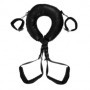 Costrittivo bondage fascia con manette per polsi e cosce Padded Thigh Sling with Hand Cuffs Black