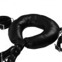 Costrittivo bondage fascia con manette per polsi e cosce Padded Thigh Sling with Hand Cuffs Black