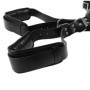 Costrittivo bondage fascia con manette per polsi e cosce Padded Thigh Sling with Hand Cuffs Black