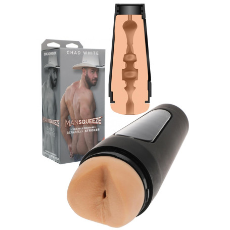 Masturbatore maschile ano realistico Chad White - ULTRASKYN Stroker - Ass - Vanilla