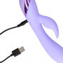 Vibratore vaginale Smooth Silicone Rabbit Vibrator Digital Lavender