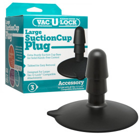 Ventosa per dildo fallo vibratore vaginale anale Large Suction Cup Plug - Black