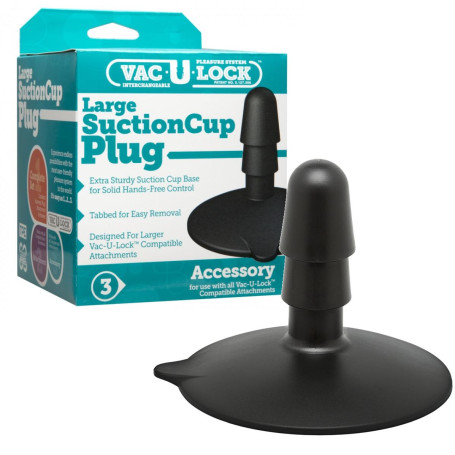 Ventosa per dildo fallo vibratore vaginale anale Large Suction Cup Plug - Black