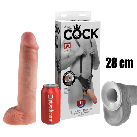 Fallo realistico maxi indossabile dildo vaginale anale con testicoli pene cavo