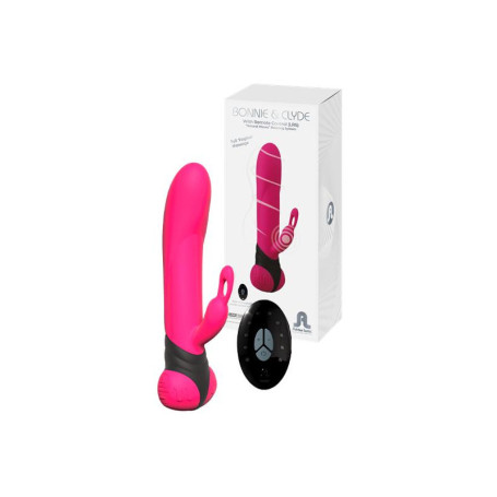 Vibratore rabbit vaginale stimola clitoride in silicone Bonnie & Clyde + LRS