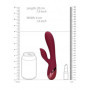 Vibratore vaginale Smooth Silicone Rabbit Vibrator Dark Cherry