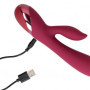 Vibratore vaginale Smooth Silicone Rabbit Vibrator Dark Cherry