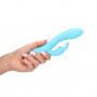 Vibratore vaginale rabbit Ribbed Ultra Soft Silicone Rabbit Vibrator Glacial Blue