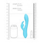 Vibratore vaginale rabbit Ribbed Ultra Soft Silicone Rabbit Vibrator Glacial Blue