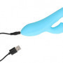 Vibratore vaginale rabbit Ribbed Ultra Soft Silicone Rabbit Vibrator Glacial Blue