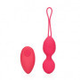 Palline vaginali vibranti in silicone Vibrating Egg with Remote Control Strawberry Red