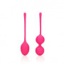 Palline vaginali in silicone  2 Piece Thumping Kegel Ball Set Wild Strawberry