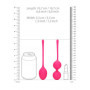 Palline vaginali in silicone  2 Piece Thumping Kegel Ball Set Wild Strawberry