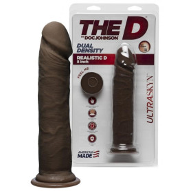 Dildo realistico vaginale anale con ventosa Realistic D 20 cm chocolate