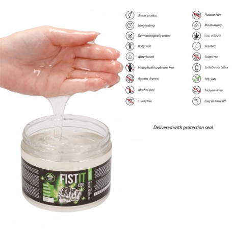 Lubrificante vaginale anale a base acqua per fisting CBD Fist It - 500ml