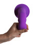 Vibratore con ventosa vaginale anale in silicone Hitsens 3 Vibe Purple