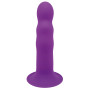 Vibratore con ventosa vaginale anale in silicone Hitsens 3 Vibe Purple