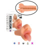 Masturbatore maschile bocca finta realistica vibrante Courtney Vibrating Mouth Stroker - Vanilla