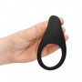 Anello fallico vibrante in silicone Pointed Vibrating Cock Ring Licorice Black