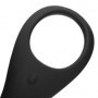 Anello fallico vibrante in silicone Pointed Vibrating Cock Ring Licorice Black