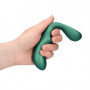 Vibratore in silicone per prostata Pointed Vibrating Prostate Massager with Remote Control Metallic Green