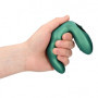 Vibratore in silicone per prostata Bent Vibrating Prostate Massager with Remote Control Metallic Green