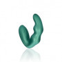 Vibratore in silicone per prostata Bent Vibrating Prostate Massager with Remote Control Metallic Green