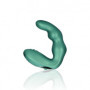 Vibratore in silicone per prostata Bent Vibrating Prostate Massager with Remote Control Metallic Green