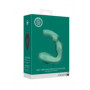 Vibratore in silicone per prostata Bent Vibrating Prostate Massager with Remote Control Metallic Green