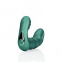 Vibratore per prostata in silicone Beaded Vibrating Prostate Massager with Remote Control Metallic Green