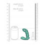 Vibratore per prostata in silicone Beaded Vibrating Prostate Massager with Remote Control Metallic Green