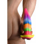 Dildo in silicone con ventosa creatura vaginale anale Unicorn Tongue Glow in the Dark Rainbow