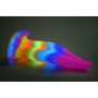 Dildo in silicone con ventosa creatura vaginale anale Unicorn Tongue Glow in the Dark Rainbow